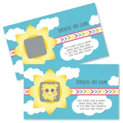 Big Dot of Happiness You are My Sunshine - Baby Shower or Birthday Party Game Scratch Off Cards - 22 Count