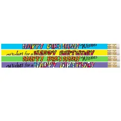 Musgrave Happy Birthday Wishes Pencil, Pack of 144
