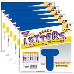 Royal Blue 4" Casual Uppercase Ready Letters&reg;, 6 Packs
