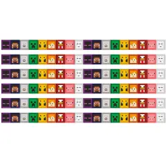 Minecraft Character Lineup Deco Trim, 37 Feet Per Pack, 6 Packs