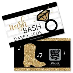 Big Dot of Happiness Nash Bash - Nashville Bachelorette Party Game Scratch Off Dare Cards - 22 Count
