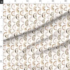 Various Fabrics by the Yard or Fat Quarter Boho Rainbows Rotated Neutral Nursery Earthy Colors Watercolor Modern Kids Beige Natural Custom Printed Fabric by Spoonflower