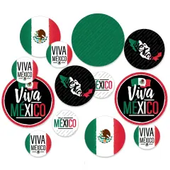 Big Dot of Happiness Viva Mexico - Mexican Independence Day Party Giant Circle Confetti - Party Decorations - Large Confetti 27 Count