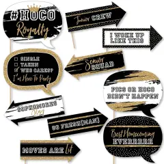 Big Dot of Happiness Funny Hoco Dance - Homecoming Photo Booth Props Kit - 10 Piece