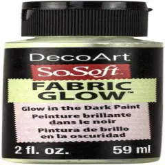 DecoArt SoSoft Fabric Acrylic Paint Medium Glow 2oz-Clear