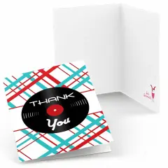 Big Dot of Happiness 50's Sock Hop - 1950s Rock N Roll Party Thank You Cards (8 count)