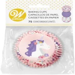 Standard Baking Cups 75/Pkg-Unicorn, Flower Print And Purple