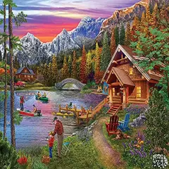 Sunsout Stone Bridge Lake 1000 pc Jigsaw Puzzle 31591