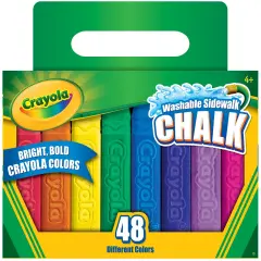 Crayola Washable Sidewalk Chalk-Assorted Colors 48/Pkg