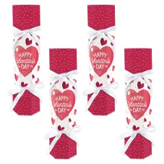 Big Dot of Happiness Happy Galentine's Day - No Snap Valentine's Day Party Table Favors - DIY Cracker Boxes - Set of 12