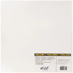 Art Supply Basics Stretched Canvas 2/Pkg-12"X16"
