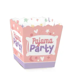 Big Dot of Happiness Pajama Slumber Party - Party Mini Favor Boxes - Girls Sleepover Birthday Party Treat Candy Boxes - Set of 12