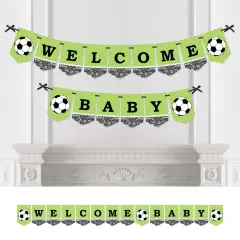 Big Dot of Happiness Goaaal - Soccer - Baby Shower Bunting Banner - Sports Party Decorations - Welcome Baby