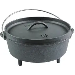 Lodge L10C03 Pre Seasoned Cast Iron Camp Dutch Oven 4 Quart Size 10
