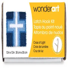 Wonderart Latch Hook Kit 12"X12"-Cross Of Light