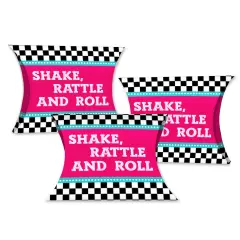 Big Dot of Happiness 50&rsquo;s Sock Hop - Favor Gift Boxes - 1950s Rock N Roll Party Petite Pillow Boxes - Set of 20