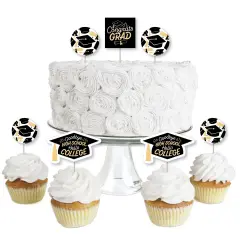Big Dot of Happiness Hello College Graduation Party - Dessert Cupcake Toppers - Clear Treat Picks - Set of 24