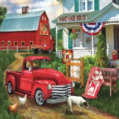 Sunsout Stopping at the Farm 500 pc Jigsaw Puzzle 28868