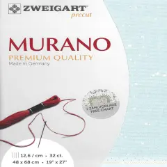 Precut Zweigart Murano Splash 32 count Blue White Splash