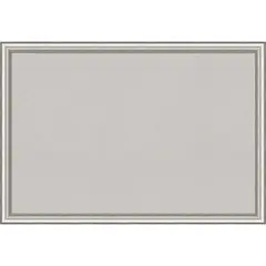 Salon Silver Narrow Framed Corkboard, Grey Cork