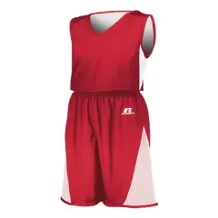 Russell Athletic - Youth Reversible Basketball Jersey | 100% polyester Ultra Lite fabric | Unleash Your Style with Our sportswear | RADYAN&reg; True red/ white