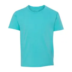 JERZEES&reg; Dri Power Youth 50/50 Poly Cotton Crewneck Short Sleeve T-Shirt Scuba blue