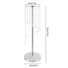 10 Pcs 27.5inch Tall Wedding Centerpieces Silver/Gold Vases Crystal Flower Vase