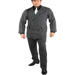 Adult Men's Roaring 20s 6 Button Gangster Costume Double Breasted Suit
