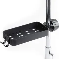 Kitcheniva Hanging Faucet Drain Rack Organizer Aluminum black