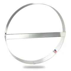 CookieCutter.Com Brand Extra Large Round Circle with Brace 8 in Cookie Cutter - USA Made Tin Plate Steel