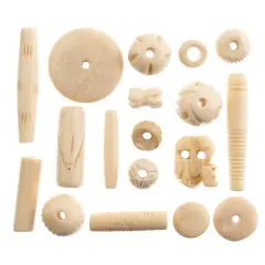 John Bead Natural Bone Beads Assorted Box Set, 250g