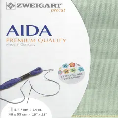 Precut Zweigart Stern-Aida 14 count Light Green
