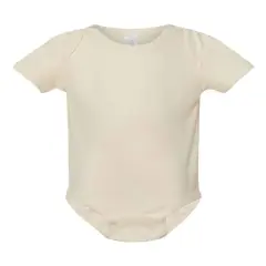 Rabbit Skins&reg; Infant Baby Rib Short Sleeve Bodysuit Natural