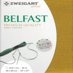 Precut Zweigart Belfast 32 count Curry