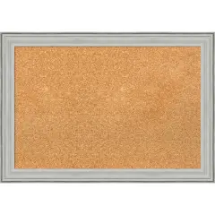 Bel Volto Silver Wood Framed Corkboard, Natural Cork
