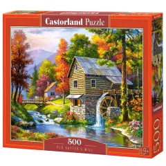 500 Piece Jigsaw Puzzle, Old Sutter&rsquo;s Mill, Charming Nook, Pond, Countryside, Adult Puzzles, Castorland B-52691