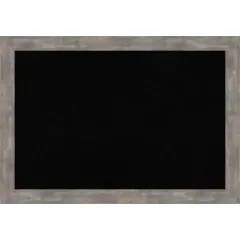 Marred Wood Framed Corkboard, Black Cork Marred Pewter