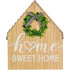 Northlight Wooden House Frame "Home Sweet Home" Cutout Decoration - 9.75" Beige