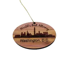 worlds Best Attorney Washington DC- Cedar Ornament