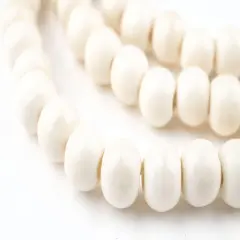 The Bead Chest 108 10mm White Bone Mala Beads - Handmade Fair Trade Nepal Prayer Rosary Beads Necklace for Mediation, Yoga, Jewelry Making, Crafts