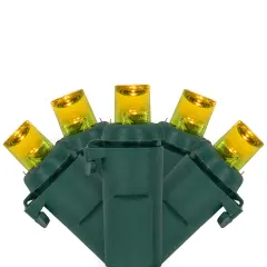 Northlight Wide Angle LED Christmas Lights - Yellow - 33' Green Wire - 100 ct
