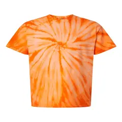 Spirited Cyclone Pinwheel Tie-Dyed Shirt - 200CY | 100% Cotton Tee | RADYAN&reg; Orange