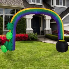 Northlight Lighted Inflatable St. Patrick's Day Rainbow Outdoor Decoration - 13' Multi