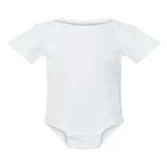 Rabbit Skins&reg; Infant Baby Rib Short Sleeve Bodysuit White