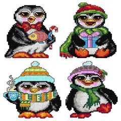 Christmas penguins Counted Cross-Stitch Kit