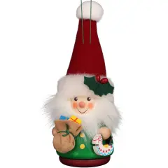 Green Santa Ornament 5"