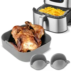 7Penn 6.5QT Air Fryer Accessories - Square Air Fryer Silicone Liner with Gloves