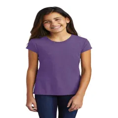 District&reg; Girls Perfect Tri Short Sleeve Crew Neck Tee Purple frost