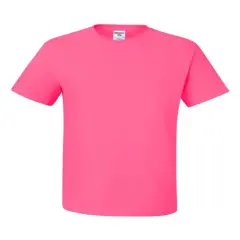 JERZEES&reg; Dri Power Ringspun Short Sleeve Crewneck T-Shirt Neon pink