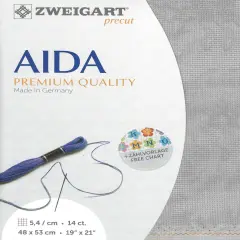 PrecutZweigart Stern-Aida Vintage 14 count Vintage Gray